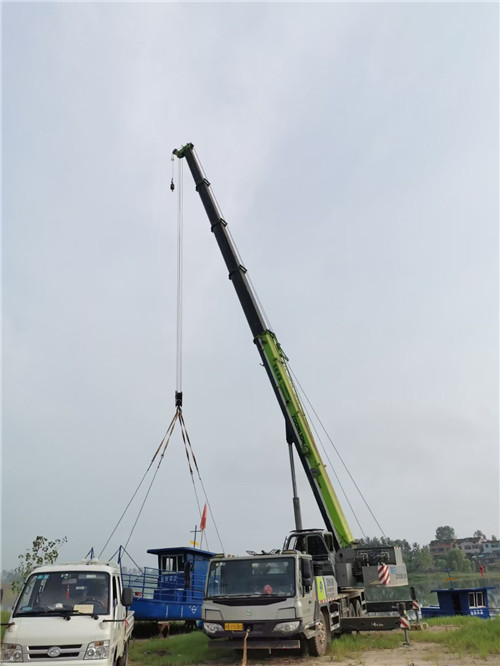 抚顺县桥梁建设吊装案例